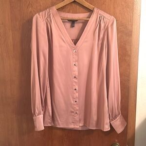 White House black market silk long sleeve shirt. Size 2